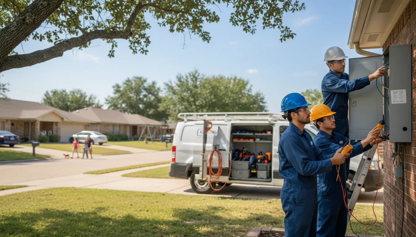 Certified electrician providing emergency electrical services in Warren, TX